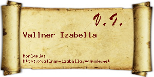 Vallner Izabella névjegykártya